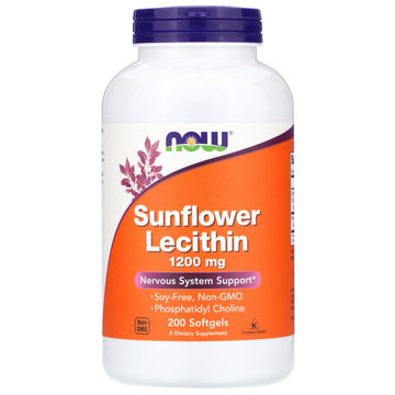 Now Foods, Sunflower Lecithin, 1,200 mg, 200 Softgels