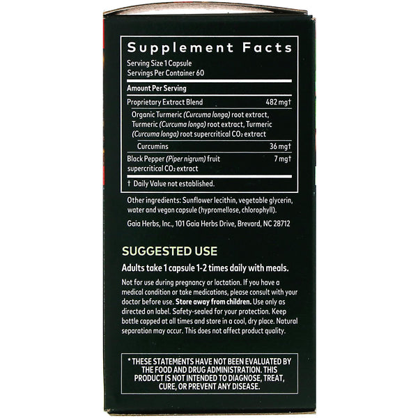 Gaia Herbs, Turmeric Supreme, Extra Strength, 60 Vegan Liquid Phyto-Caps - The Supplement Shop