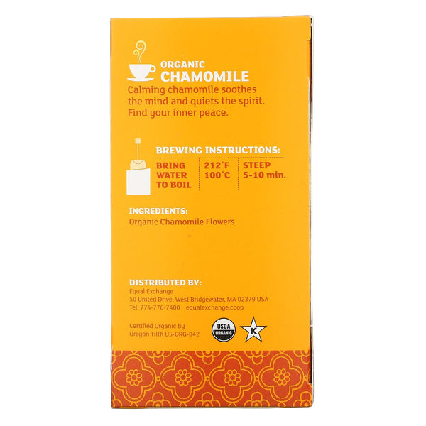 Equal Exchange, Organic Chamomile Herbal Tea, Caffeine Free, 20 Tea Bags, 0.85 oz (24 g) - The Supplement Shop