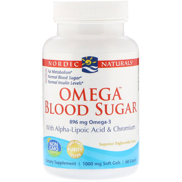 Nordic Naturals, Omega Blood Sugar, 1,000 mg, 60 Soft Gels