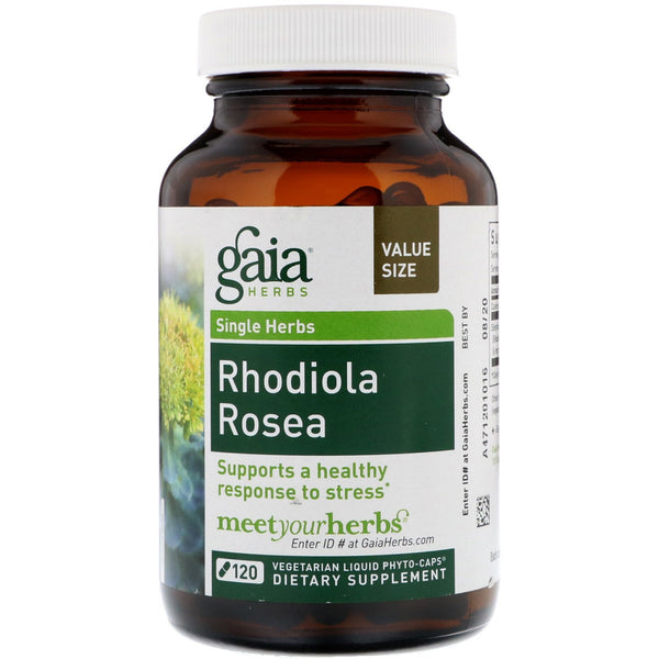 Gaia Herbs, Rhodiola Rosea, 120 Vegetarian Liquid Phyto-Caps - The Supplement Shop