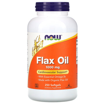 Now Foods, Flax Oil with Essential Omega-3's, 1,000 mg, 250 Softgels