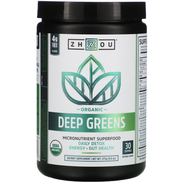 Zhou Nutrition, Organic Deep Greens, 9.6 oz (273 g) - The Supplement Shop