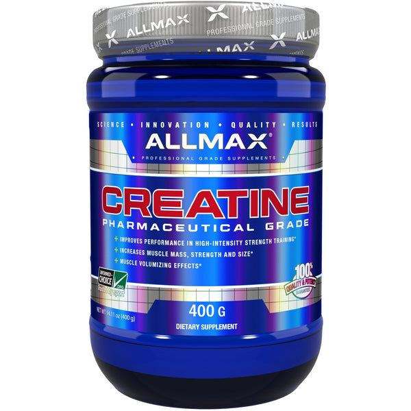 ALLMAX Nutrition, Creatine Powder, 100% Pure Micronized Creatine Monohydrate, Pharmaceutical Grade Creatine, 14.11 oz (400 g) - The Supplement Shop
