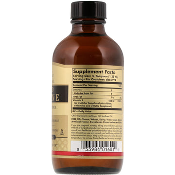 Solgar, Natural Liquid Vitamin E, 4 fl oz (118 ml)