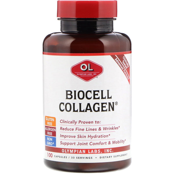 Olympian Labs, BioCell Collagen, 100 Capsules - The Supplement Shop