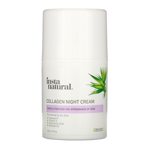 InstaNatural, Collagen Night Cream, 1.7 fl oz (50 ml) - The Supplement Shop