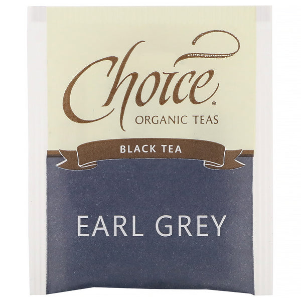 Choice Organic Teas, Organic Earl Grey, Black Tea, 16 Tea Bags, 1.12 oz (32 g) - The Supplement Shop