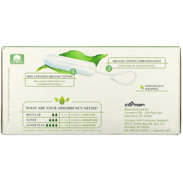 Organyc, Organic Tampons, Super, 16 Tampons