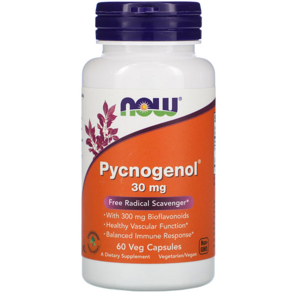 Now Foods, Pycnogenol, 30 mg, 60 Veg Capsules - The Supplement Shop