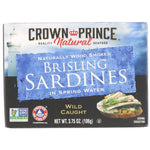 Crown Prince Natural, Brisling Sardines, In Spring Water, 3.75 oz (106 g) - The Supplement Shop