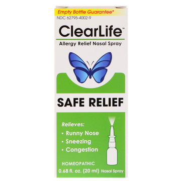 MediNatura, ClearLife, Safe Relief, Allergy Relief Nasal Spray, 0.68 fl oz (20 ml)
