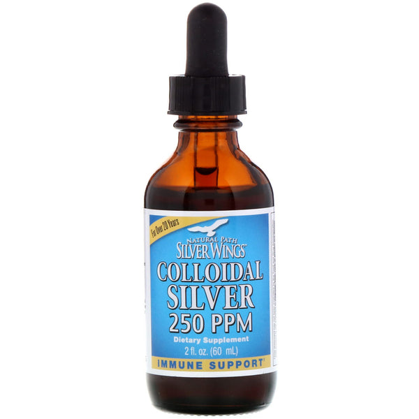 Natural Path Silver Wings, Colloidal Silver, 250 ppm, 2 fl oz (60 ml) - The Supplement Shop