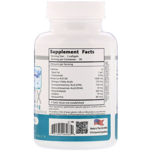 Natural Dynamix (NDX), Krill Oil DX, 1000 mg, 60 Softgels - The Supplement Shop