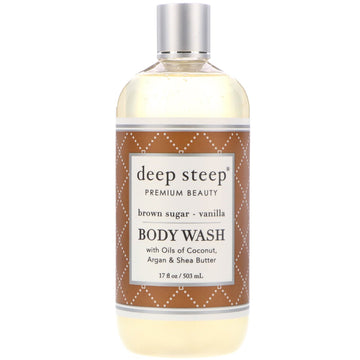 Deep Steep, Body Wash, Brown Sugar - Vanilla, 17 fl oz (503 ml)