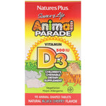 Nature's Plus, Source of Life, Animal Parade, Vitamin D3, Natural Black Cherry Flavor, 500 IU, 90 Animal-Shaped Tablets - The Supplement Shop