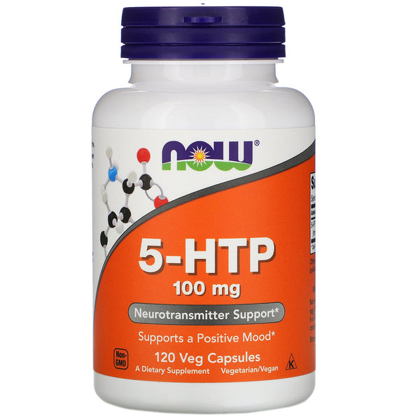 Now Foods, 5-HTP, 100 mg, 120 Veg Capsules - The Supplement Shop