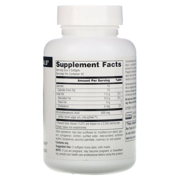 Source Naturals, DHA, 200 mg, 120 Vegetarian Softgels