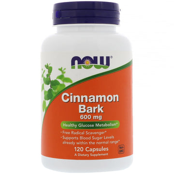 Now Foods, Cinnamon Bark, 600 mg, 120 Capsules