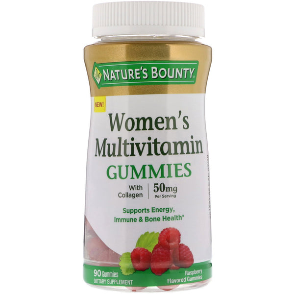 Nature's Bounty, Women's Multivitamin Gummies, Raspberry Flavored, 50 mg, 90 Gummies - The Supplement Shop
