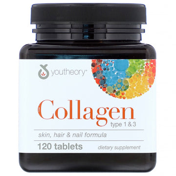Youtheory, Collagen, Type 1 & 3, 120 Tablets
