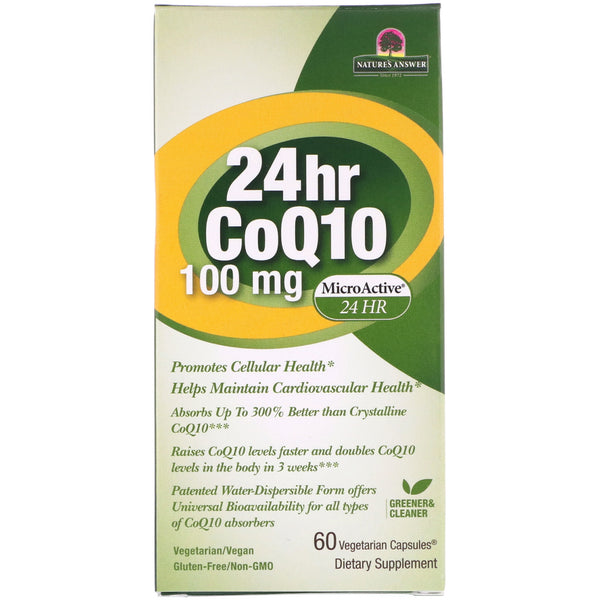 Genceutic Naturals, 24hr CoQ10, 100 mg, 60 Vegetarian Capsules - The Supplement Shop
