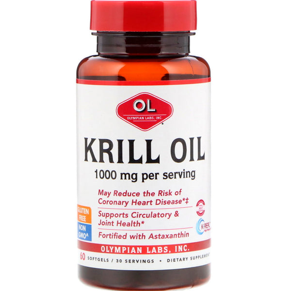 Olympian Labs, Krill Oil, 1000 mg, 60 Softgels - The Supplement Shop