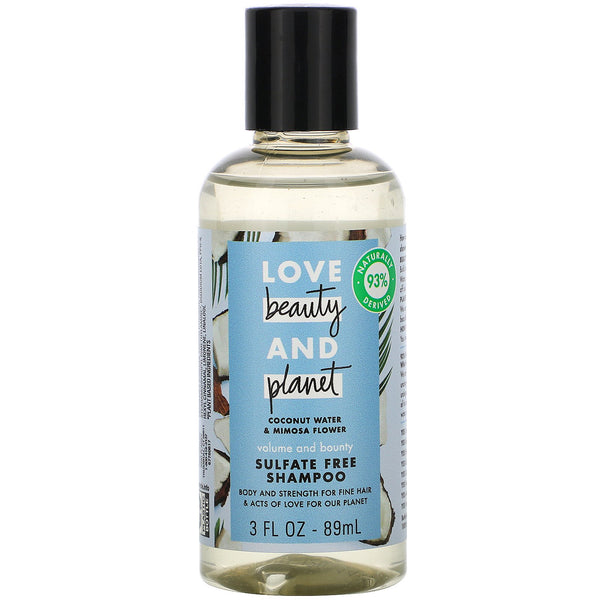 Love Beauty and Planet, Volume and Bounty Shampoo, Coconut Water & Mimosa Flower, 3 fl oz (89 ml) - The Supplement Shop