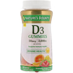 Nature's Bounty, Vitamin D3 Gummies, Strawberry, Orange & Lemon Flavored, 50 mcg (2,000 IU), 90 Gummies - The Supplement Shop