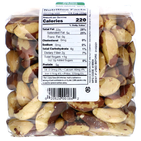 Bergin Fruit and Nut Company, Raw Brazil Nuts, 16 oz (454 g) - The Supplement Shop