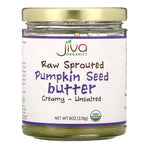 Jiva Organics, Raw Sprouted Pumpkin Seed Butter, Creamy - Unsalted, 8 oz (228 g) - The Supplement Shop