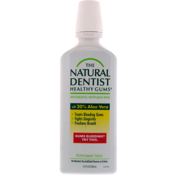 The Natural Dentist, Healthy Gums, Antigingivitis / Antiplaque Rinse, Peppermint Twist, 16.9 fl oz (500 ml)