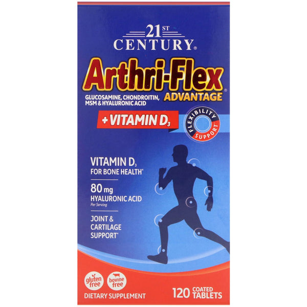21st Century, Arthri-Flex Advantage, + Vitamin D3, 120 Coated Tablets - The Supplement Shop