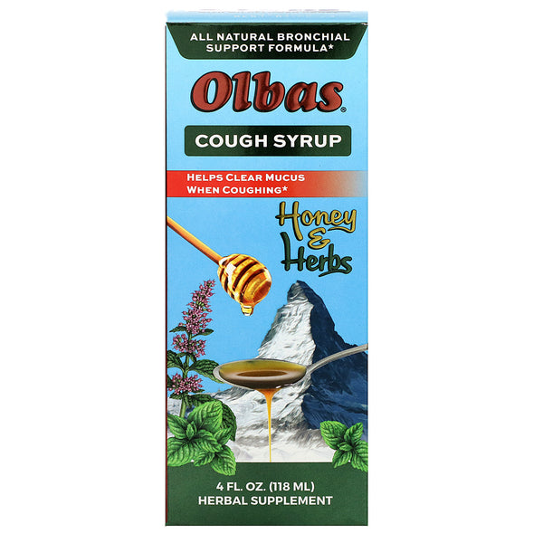 Olbas Therapeutic, Cough Syrup, Honey & Herbs, 4 fl oz (118 ml) - The Supplement Shop