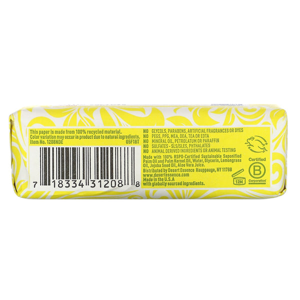 Desert Essence, Soap Bar, Lemongrass, 5 oz (142 g) - The Supplement Shop