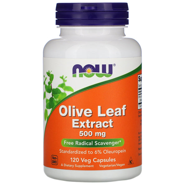 Now Foods, Olive Leaf Extract, 500 mg, 120 Veg Capsules - The Supplement Shop