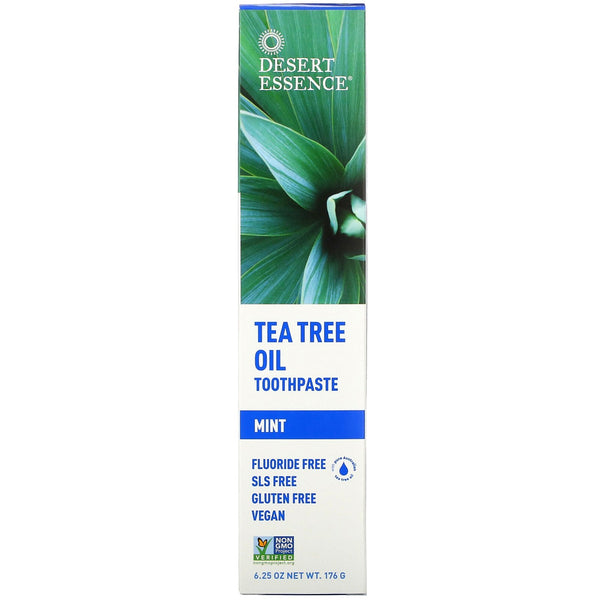 Desert Essence, Tea Tree Oil Toothpaste, Mint, 6.25 oz (176 g) - The Supplement Shop
