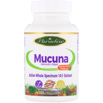 Paradise Herbs, Mucuna, 60 Vegetarian Capsules (250 mg per Capsule)