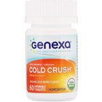 Genexa, Cold Crush, Cold & Cough, Organic Acai Berry Flavor, 60 Chewable Tablets - The Supplement Shop