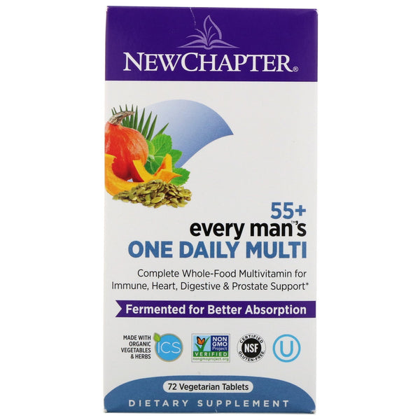 New Chapter, 55+ Every Man's One Daily Multi, 72 Vegetarian Tablets - The Supplement Shop
