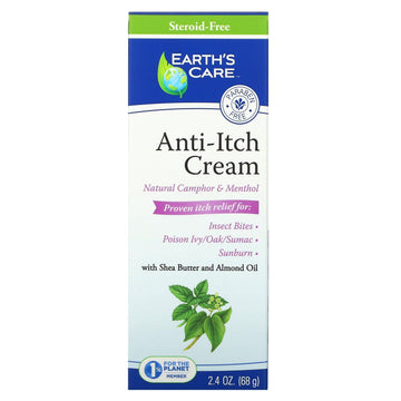Earth's Care, Anti-Itch Cream, with Shea Butter and Almond Oil, 2.4 oz (68 g)