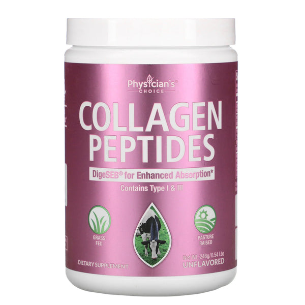 Physician's Choice, Collagen Peptides, Unflavored, 0.54 lbs (246 g) - The Supplement Shop