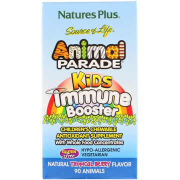 Nature's Plus, Source of Life, Animal Parade, Kids Immune Booster, Natural Tropical Berry Flavor, 90 Animals