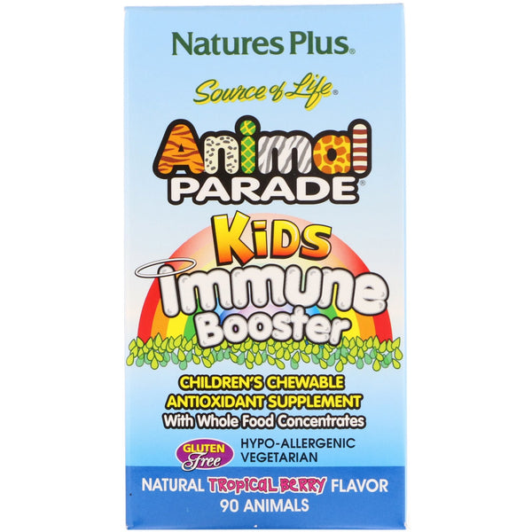 Nature's Plus, Source of Life, Animal Parade, Kids Immune Booster, Natural Tropical Berry Flavor, 90 Animals - The Supplement Shop