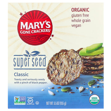 Mary's Gone Crackers, Organic, Super Seed Crackers, Classic, 5.5 oz (155 g)