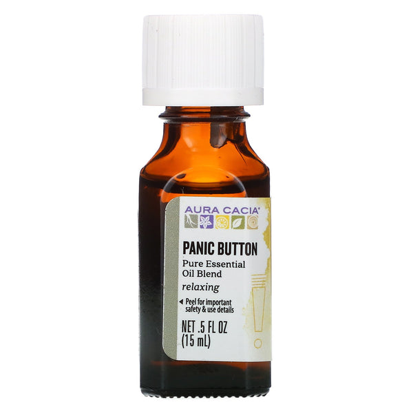 Aura Cacia, Pure Essential Oil Blend, Panic Button, .5 fl oz (15 ml) - The Supplement Shop