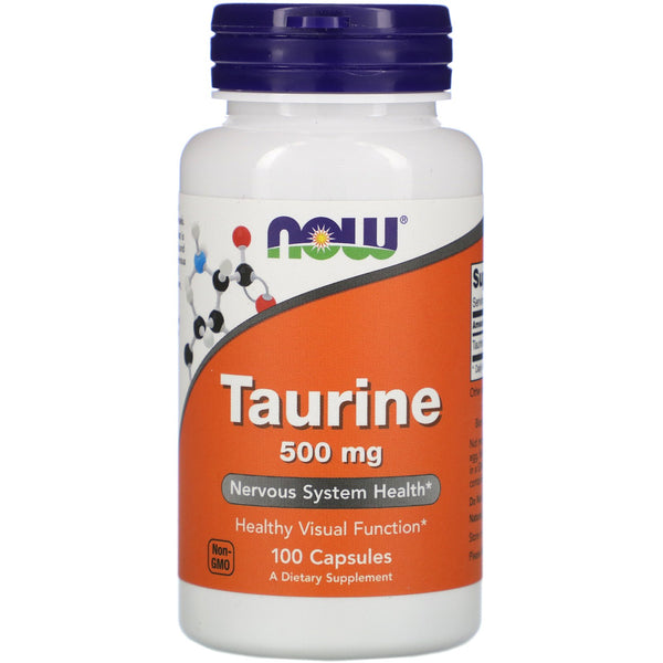 Now Foods, Taurine, 500 mg, 100 Capsules - The Supplement Shop