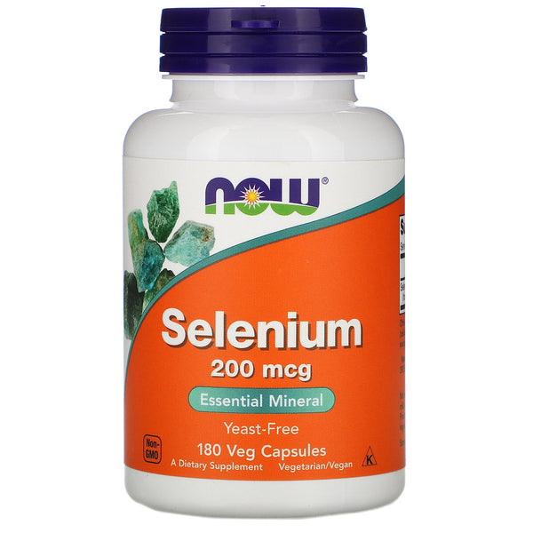 Now Foods, Selenium, 200 mcg, 180 Veg Capsules - The Supplement Shop