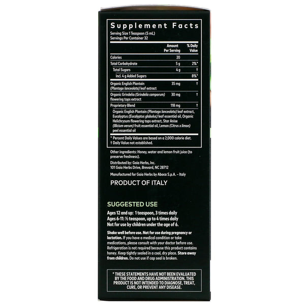 Gaia Herbs, Bronchial Wellness Syrup, 5.4 fl oz (160 ml) - The Supplement Shop