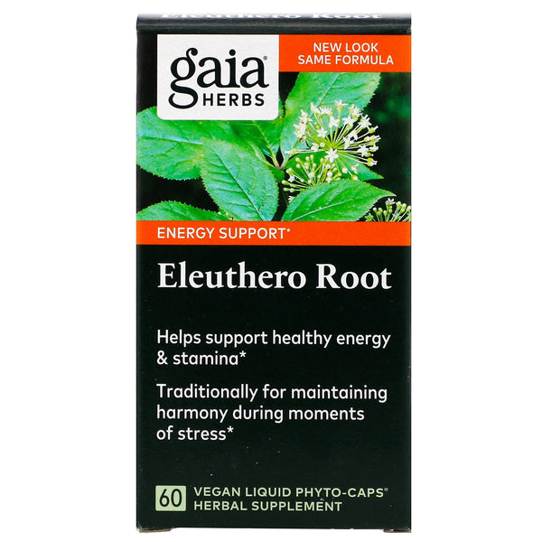 Gaia Herbs, Eleuthero Root, 60 Vegan Liquid Phyto-Caps - The Supplement Shop